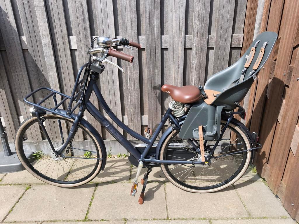 Cortina U4 Jeans Blue 57 cm incl. Urban Iki kinderzitje, Fietsen en Brommers, Ophalen