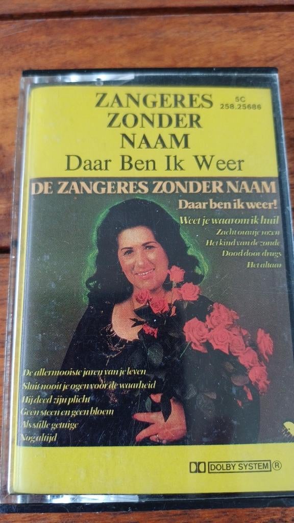 Zangeres Zonder Naam - Daar Ben Ik Weer (1977) Cassette, Cd's en Dvd's, Cassettebandjes, Gebruikt, 1 bandje, Ophalen of Verzenden