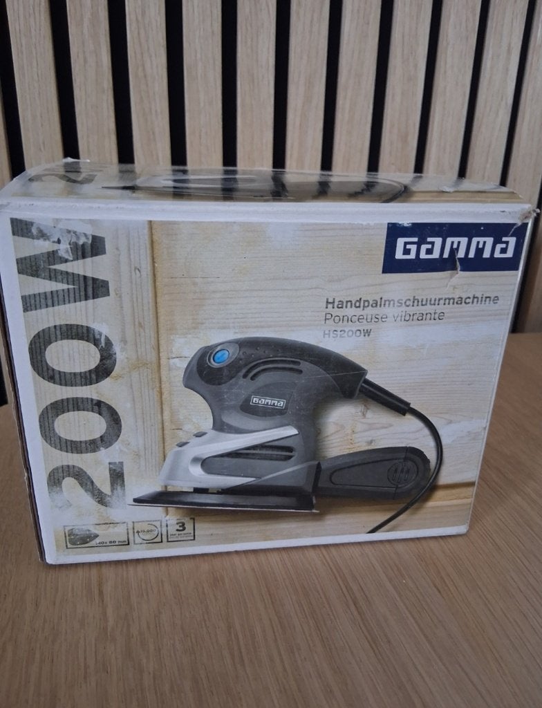 Handpalm schuurmachine GAMMA incl schuurpapier, Ophalen, Gebruikt, Minder dan 600 watt, Vlakschuurmachine