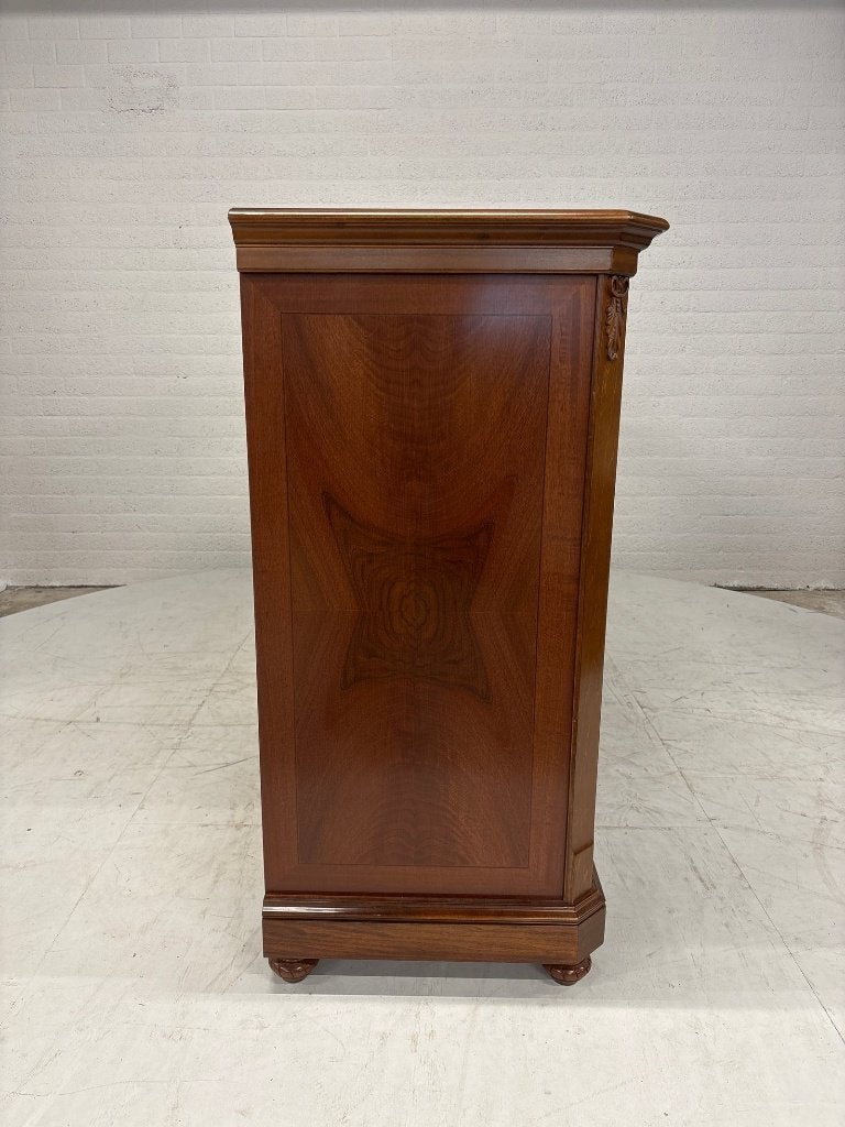 Klassiek dressoir met fineer en bijpassende spiegel, Ophalen, Gebruikt, N.v.t., N.v.t.