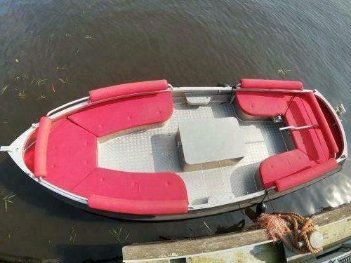 Zeer mooie onderhoudsvrije aluminium sloep, Watersport en Boten, Ophalen, Gebruikt, Binnenboordmotor, Elektrisch