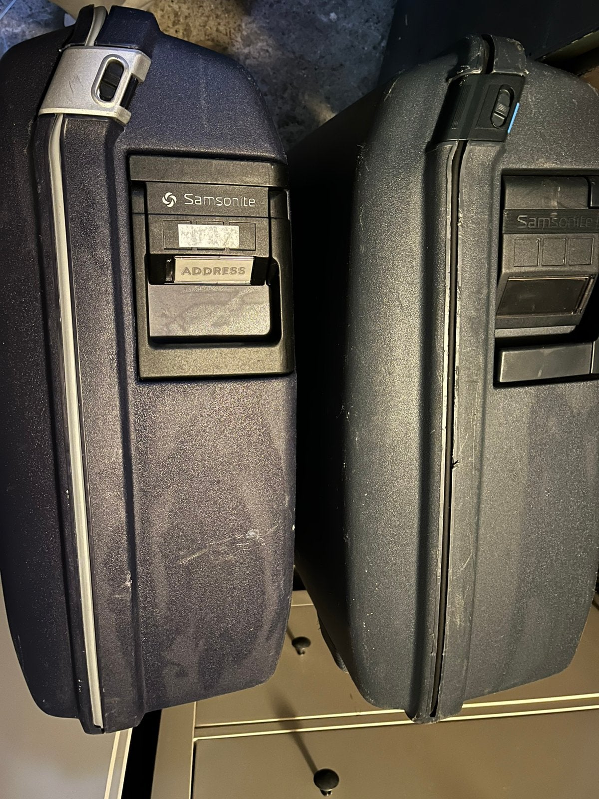 2 x grote Samsonite koffers, Ophalen, Gebruikt, Hard kunststof, 70 cm of meer