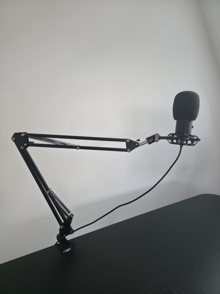 Fifine Microfoon met armstandaard, Ophalen of Verzenden, Zo goed als nieuw, Studiomicrofoon