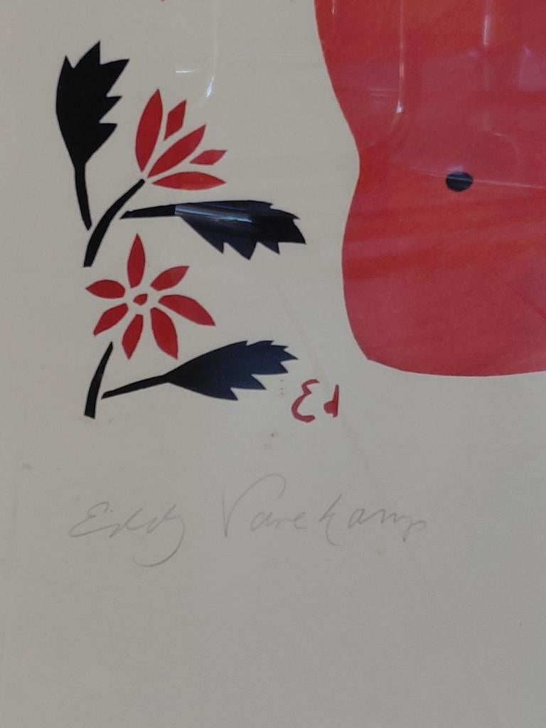 Handgesigneerde zeefdruk van Eddy Varekamp – ingelijst, Ophalen of Verzenden