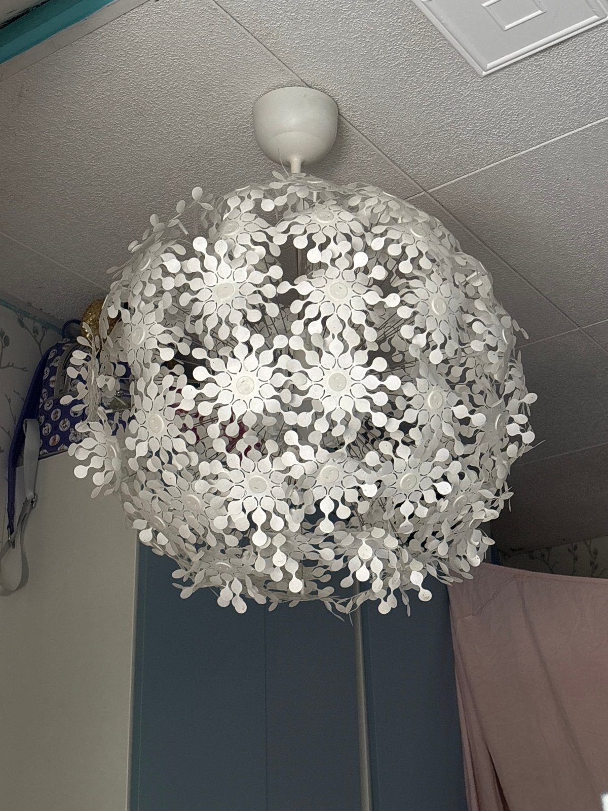 IKEA Grimas Bloemenlamp Plafondlamp, Ophalen, Gebruikt, Kunststof