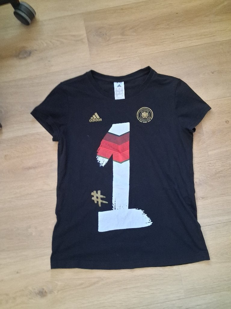Zwart Adidas Duitsland voetbalshirt - Maat M, Sport en Fitness, Voetbal, Maat M, Ophalen of Verzenden, Gebruikt, Shirt