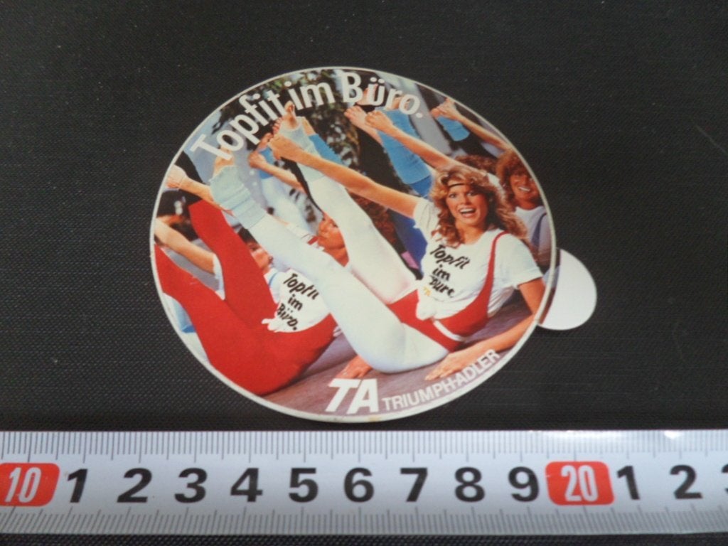 sticker Topfit im Büro TA  Triumph-Adler, Ophalen of Verzenden, Zo goed als nieuw