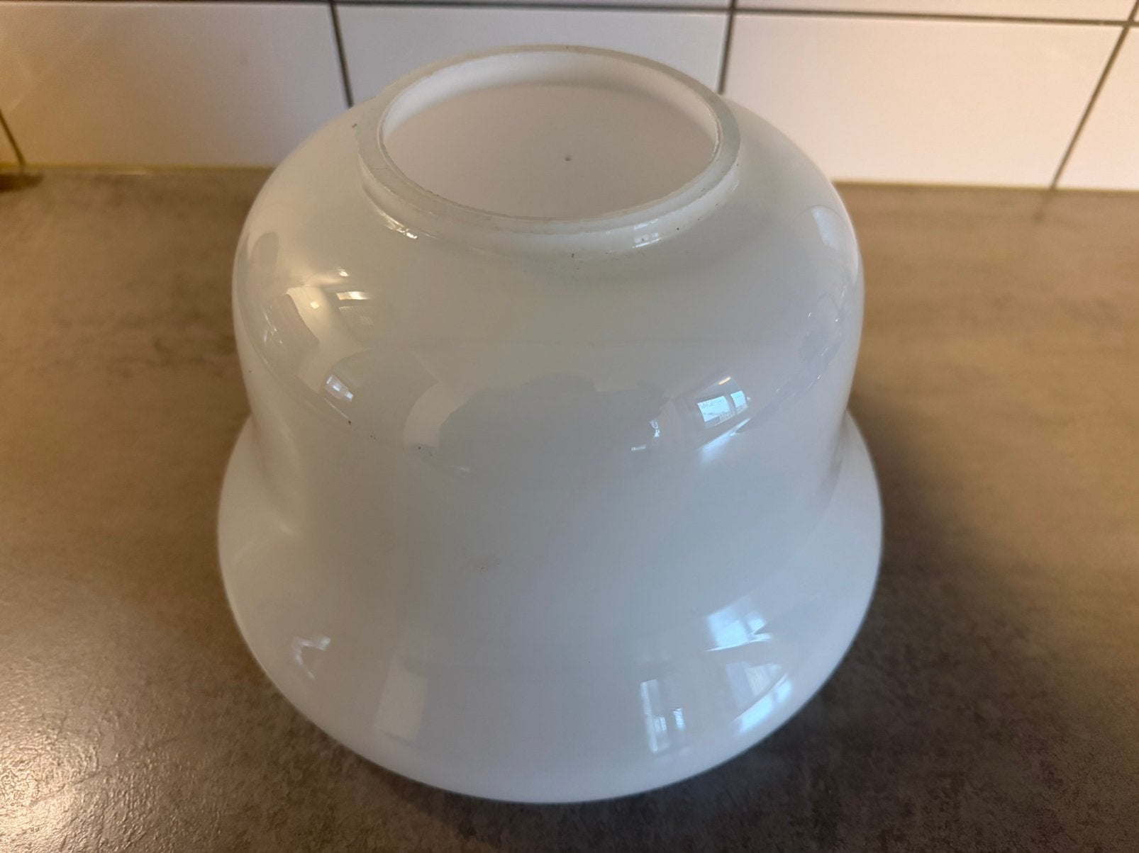 Glazen Lampenkap, Ophalen
