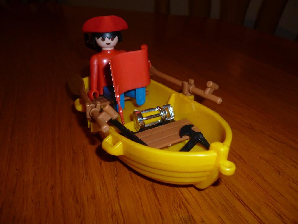 playmobil piratenboot jaren 70, Ophalen of Verzenden, Gebruikt