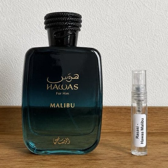 Rasasi - Hawas Malibu samples 1-5ml, Ophalen of Verzenden, Zo goed als nieuw