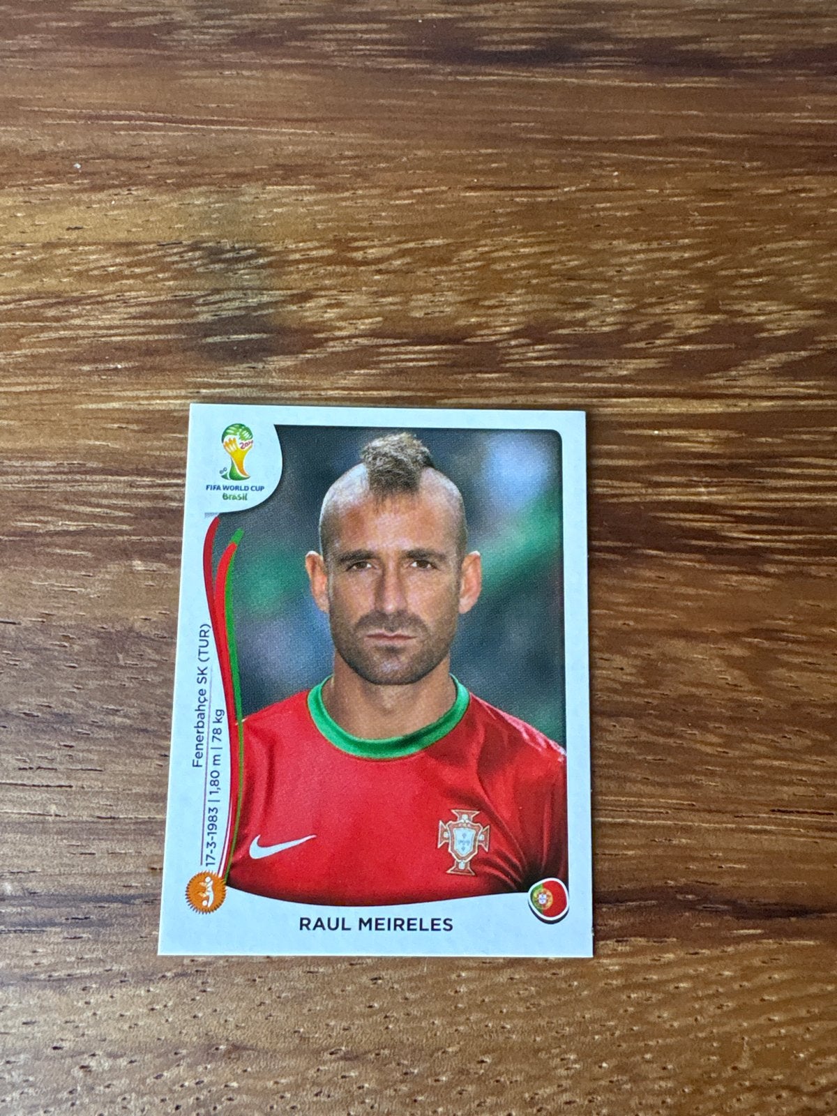 Raul Meireles Panini FIFA World Cup 2014 Sticker #519, Ophalen of Verzenden, Zo goed als nieuw, Stickers en Plaatjes