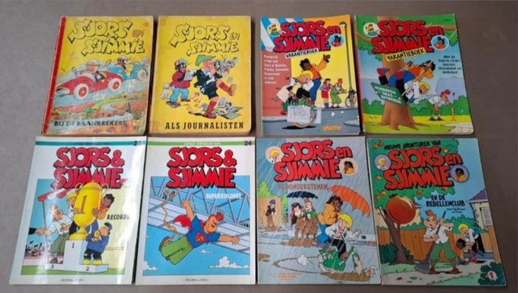8 x Sjors & Sjimmie stripboeken / vakantieboeken, Meerdere stripboeken, Ophalen of Verzenden, Gelezen