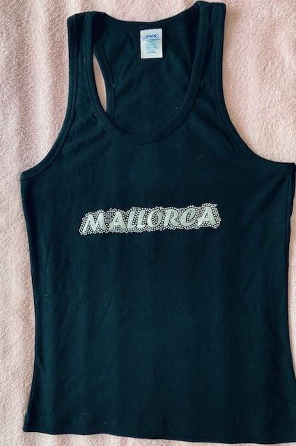 Zwart shirt, opdruk studs 'Mallorca' Katoen. Maat: XL. Nieuw, Zwart, Maat 42/44 (L), Nieuw, Ophalen of Verzenden