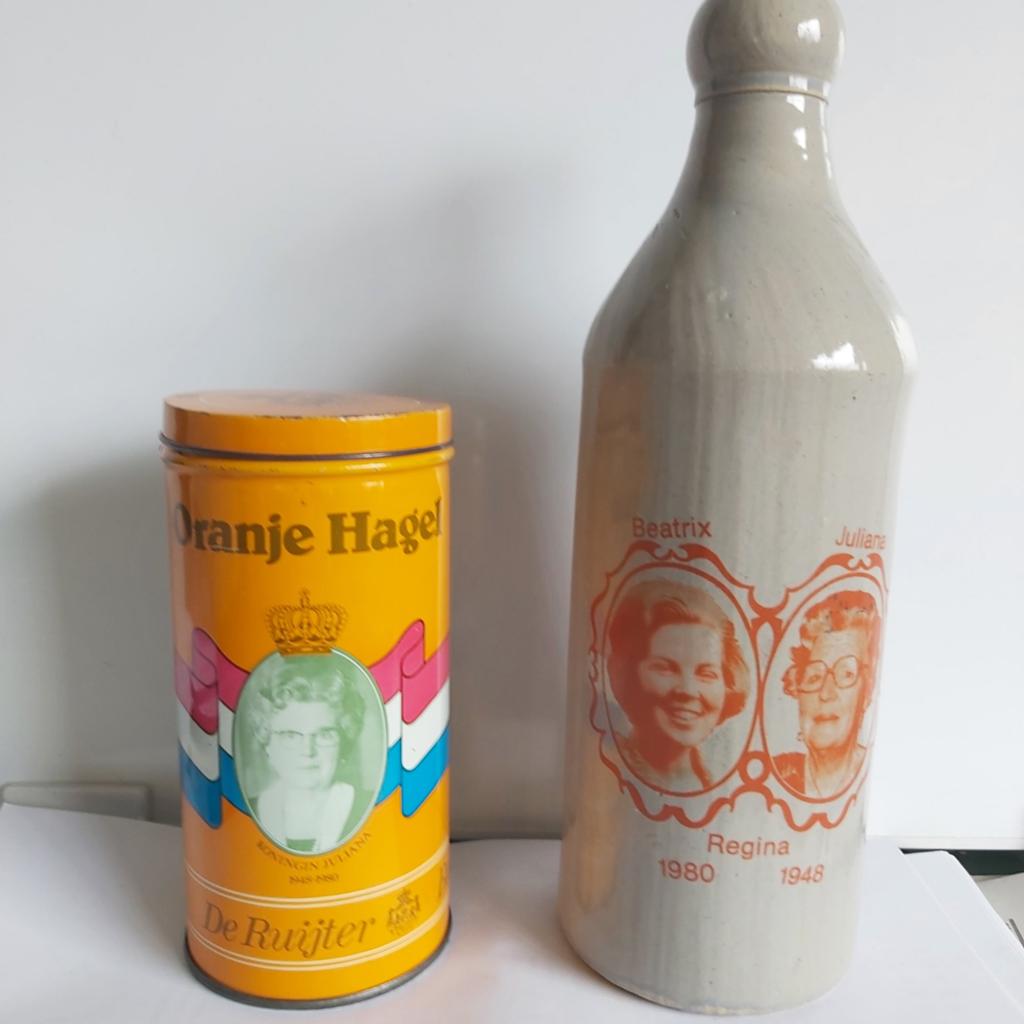 Kruik en blik Koninklijk Huis - Juliana & Beatrix, Verzamelen, Ophalen of Verzenden