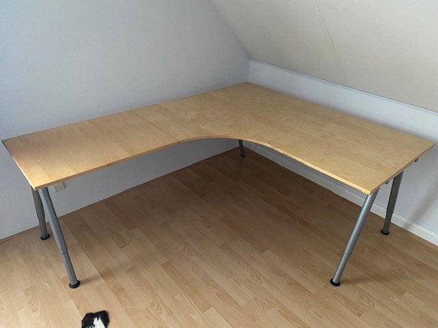 Hoekbureau IKEA Galant, Huis en Inrichting, Ophalen, Gebruikt, In hoogte verstelbaar, Spaanplaat of MDF