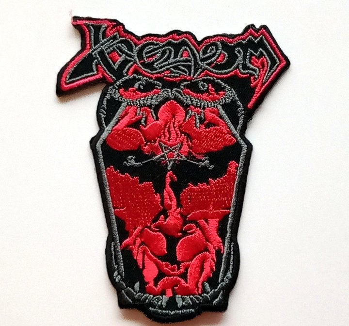 Venom vrij mooie shaped lasercut black metal patch v76 metal, Ophalen of Verzenden, Nieuw, Kleding
