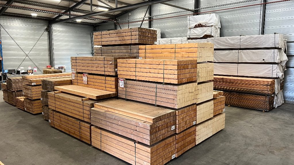 Red class wood | douglas | hout | 140x140 | 45x145 | 120x120, Ophalen, Nieuw, 250 cm of meer, Planken