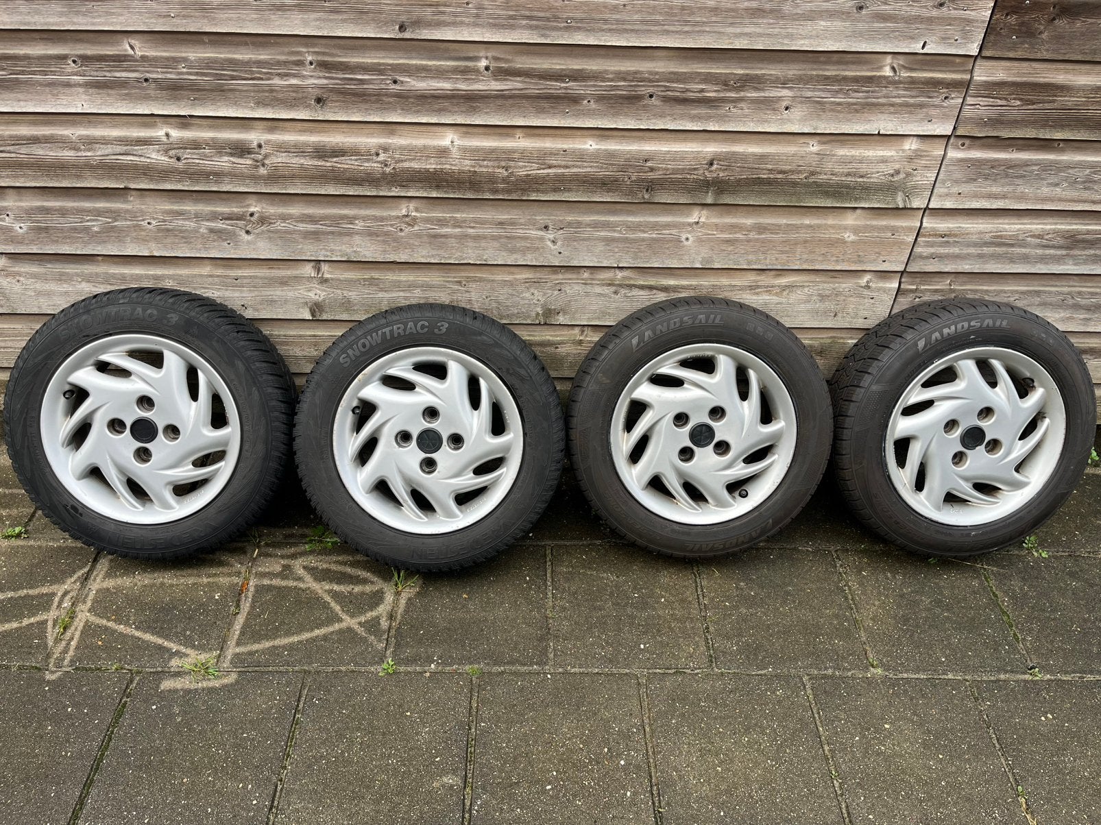 13” Speedline velgen winterset voor Fiat 500, Panda, Ford Ka, Ophalen, 155 mm, 13 inch, Banden en Velgen