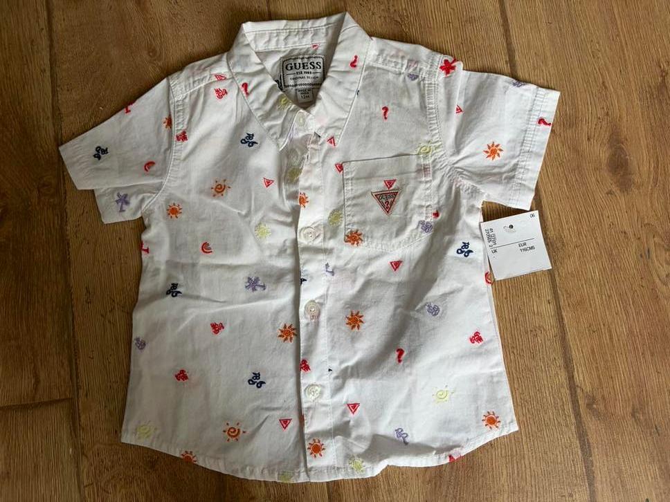 Guess blouse met vrolijke print - maat 12M, Ophalen of Verzenden, Nieuw, Jongen of Meisje