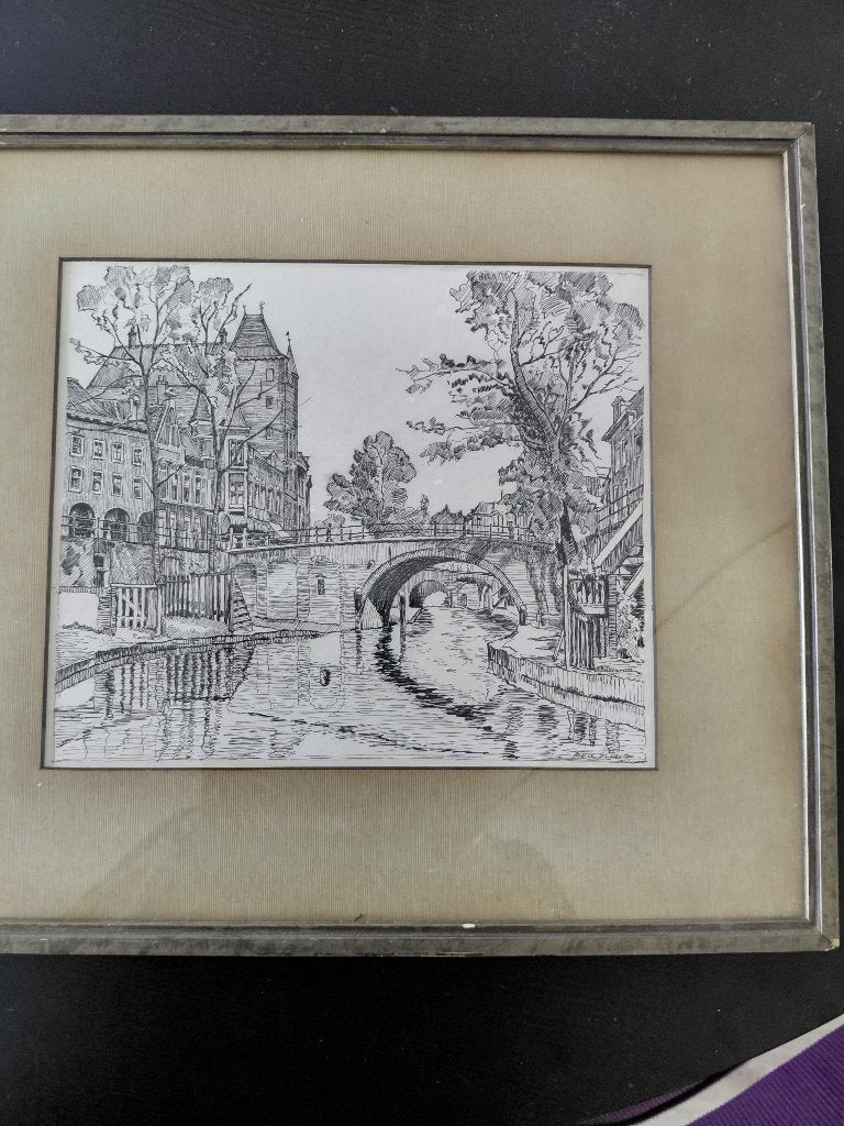 Pentekening, Antiek en Kunst, Kunst | Tekeningen en Foto's, Ophalen of Verzenden