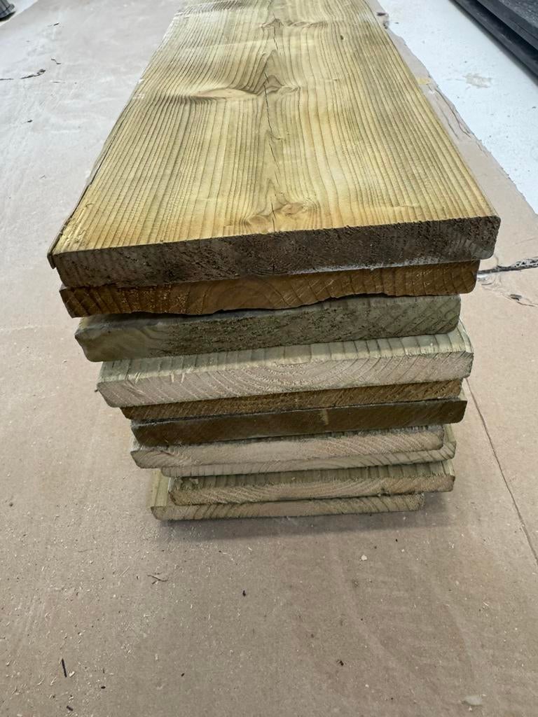 Tuinhout 10 st geïmpregneerd, Ophalen of Verzenden, Zo goed als nieuw, Minder dan 180 cm, Planken