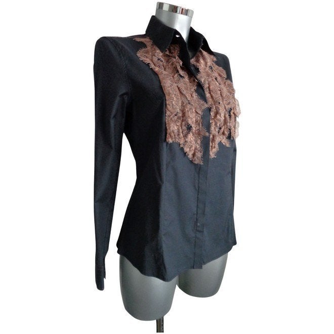 Dorothee Schumacher blouse goud/brons kraag, maat 40, Kleding | Dames, Maat 38/40 (M), Zwart, Nieuw, Ophalen of Verzenden