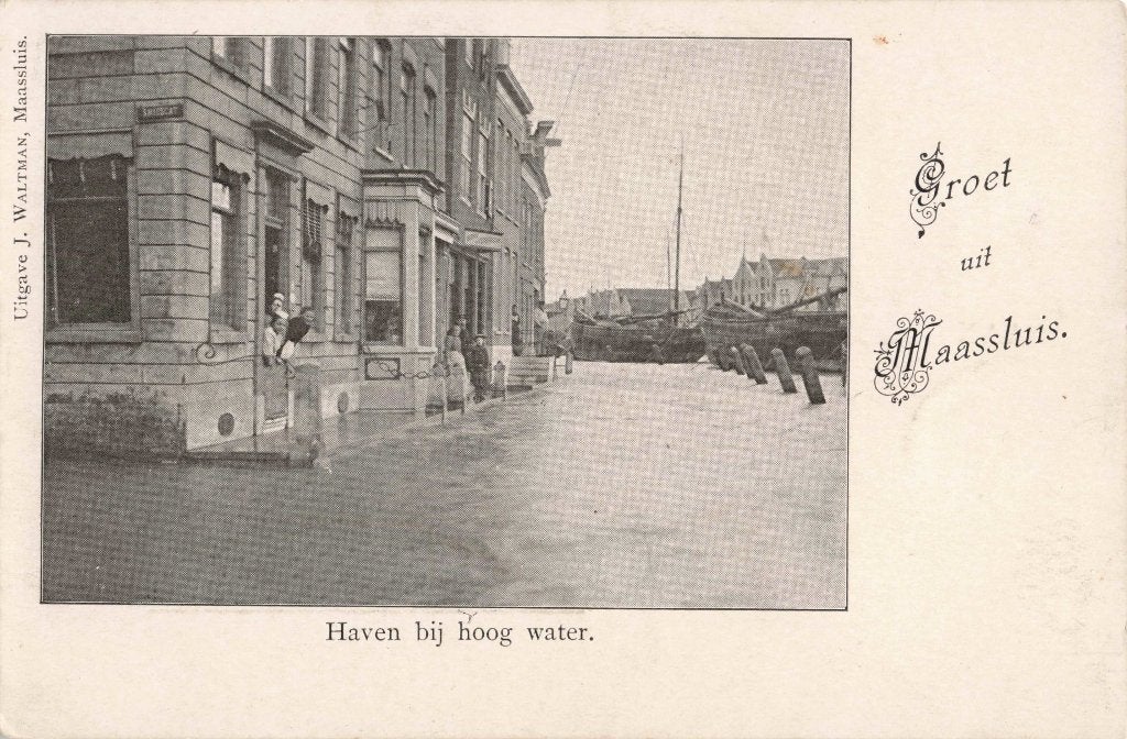 Maassluis Haven bij hoog water L3436, Ophalen, Voor 1920, Ongelopen, Zuid-Holland
