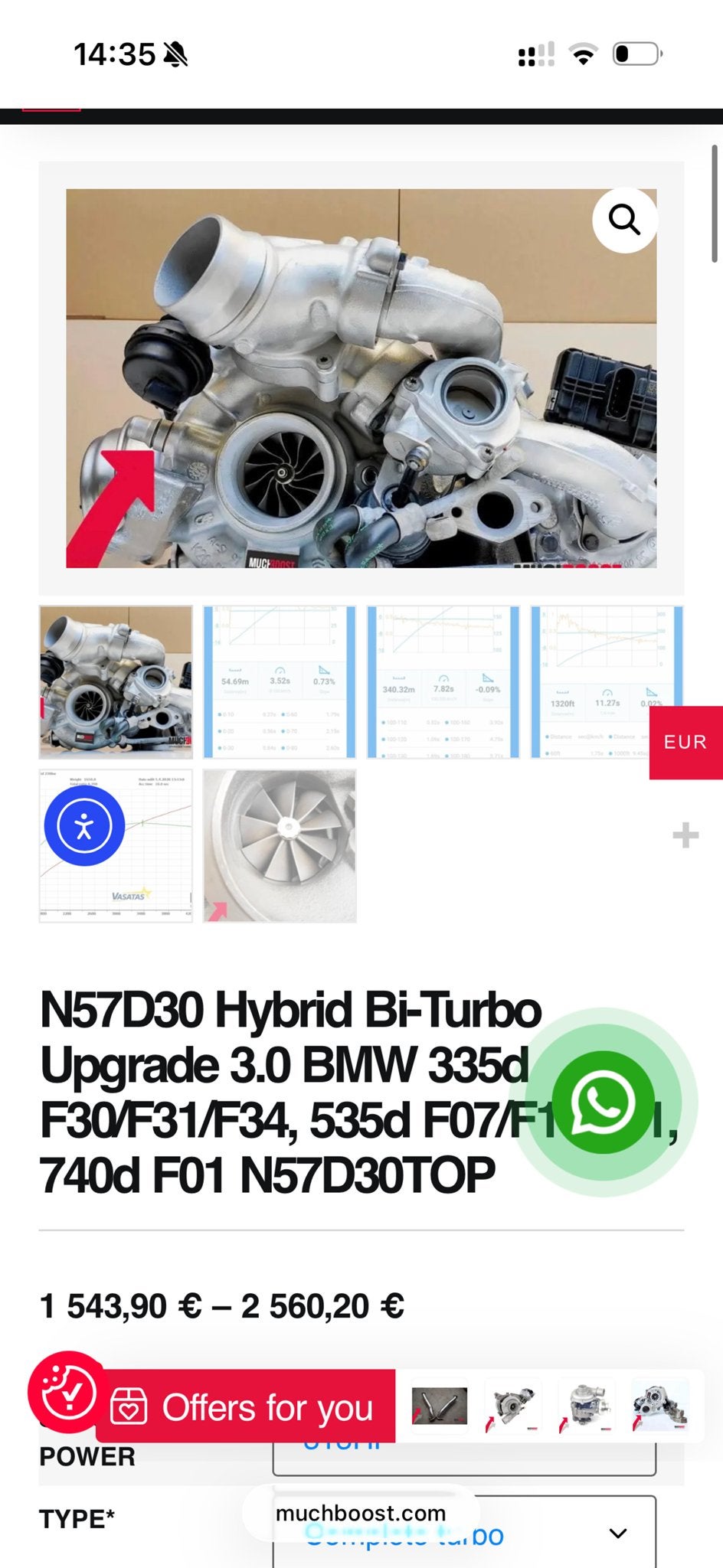 Nieuwe N57D30 Hybrid Bi-Turbo Upgrade plug & play, Auto-onderdelen, Ophalen of Verzenden, Gebruikt, BMW