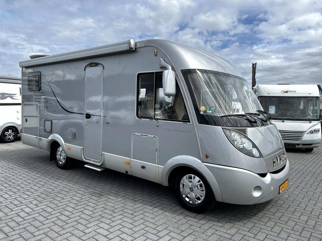 Hymer B614 CL Dwarsbed/Hefbed/3.0L-160pk/XL-garage/2008, Caravans en Kamperen, Integraal, Fiat, Bedrijf, Hymer