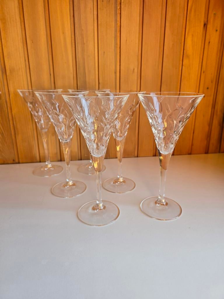 RCR Laurus Kristallen Champagnefluiten, Antiek en Kunst, Antiek | Glas en Kristal, Ophalen of Verzenden