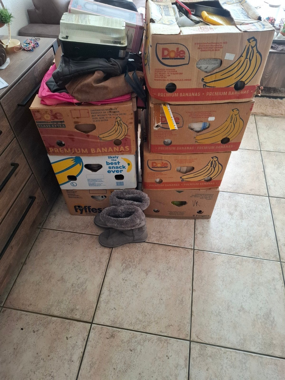 7 banendozen voor rommelmarkt, Ophalen of Verzenden