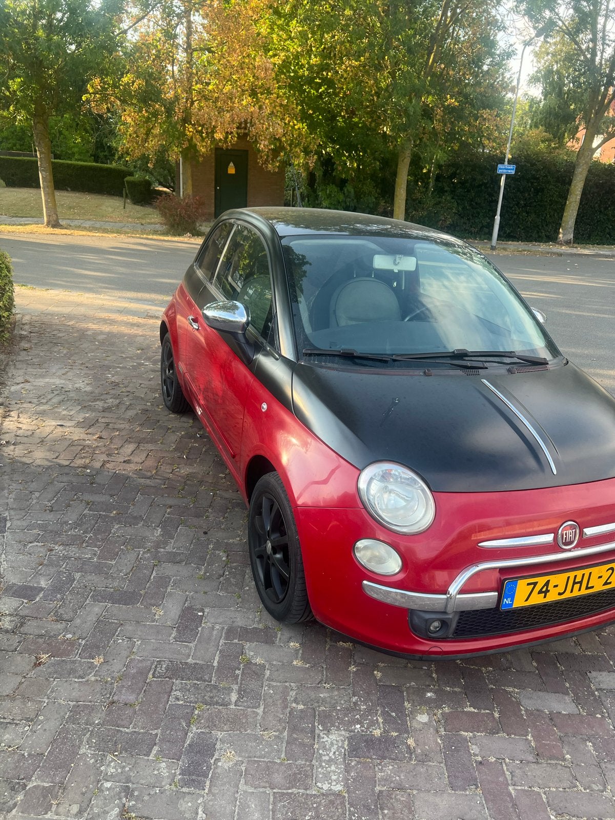 Fiat 500 1.2 C 2009 Rood, Auto's, Voorwielaandrijving, 1242 cc, 4 cilinders, 840 kg