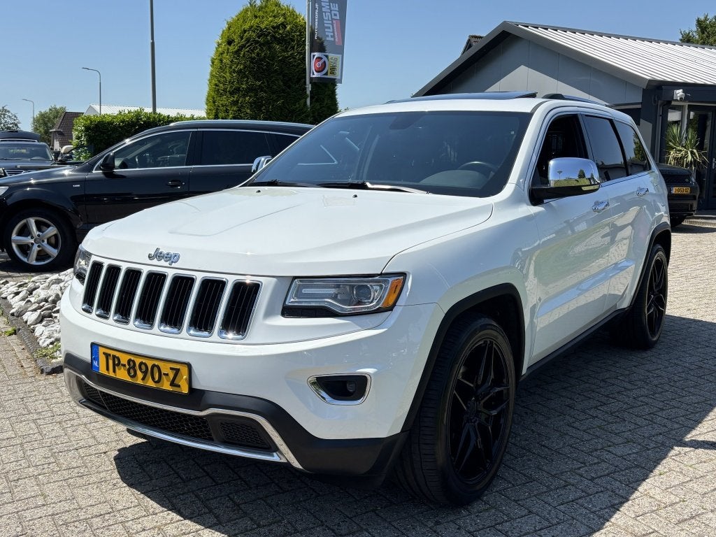 Jeep Grand Cherokee 3.6 V6 Limited 2015 Wit Schuifdak Trekha, Automaat, Gebruikt, Euro 6, Lichtsensor