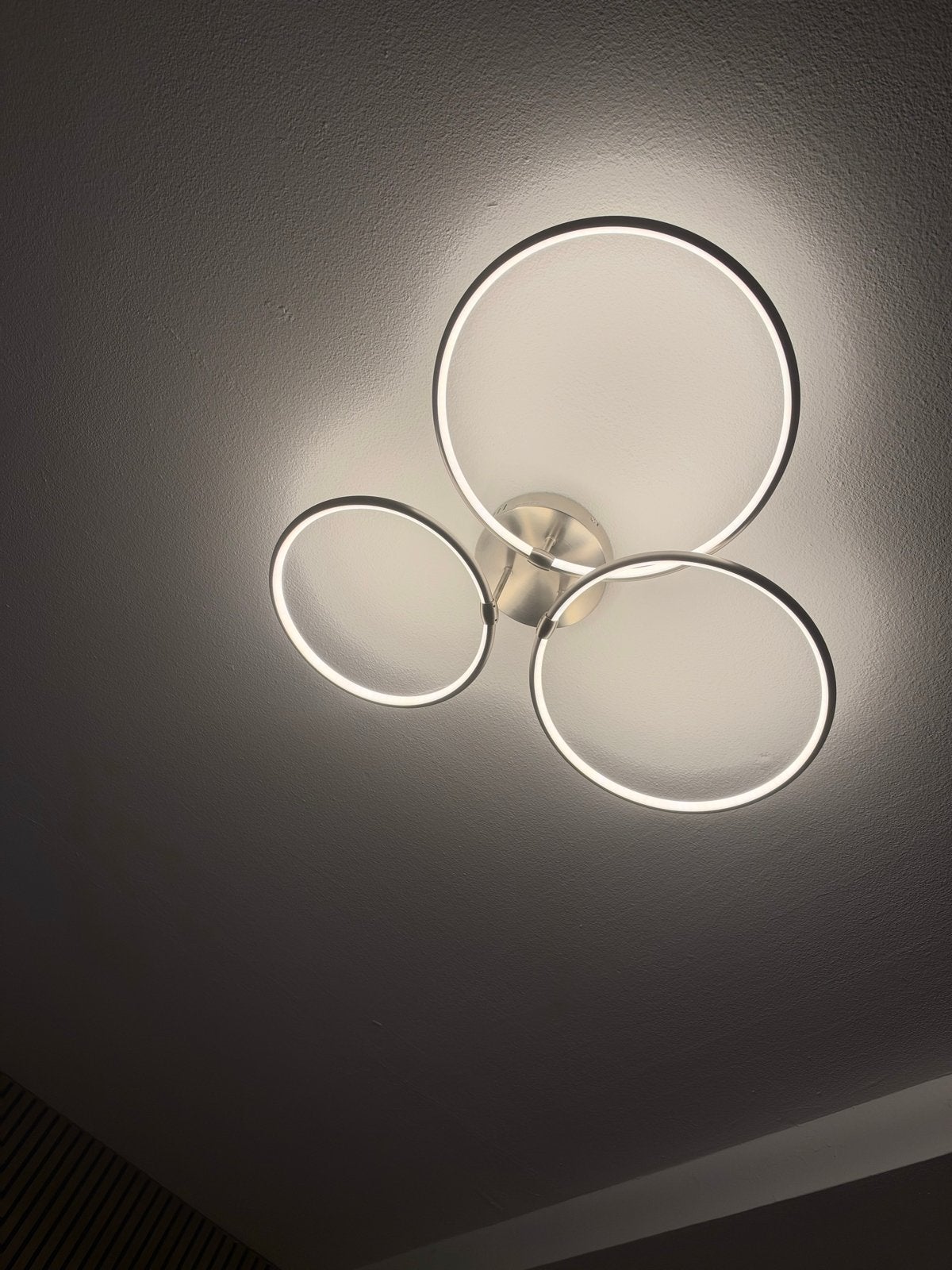 LED Plafondlamp met 3 Ringen - 3 stuks mag per stuk of alles, Ophalen, Zilver, Modern, LED