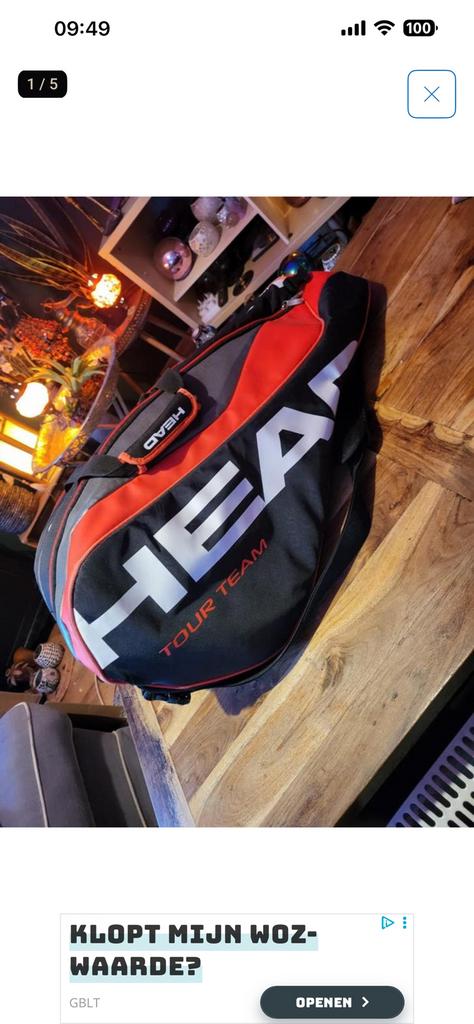 Head Tour Team tennistas. Nieuwstaat, Sport en Fitness, Tennis, L2, Ophalen of Verzenden, Zo goed als nieuw, Tas