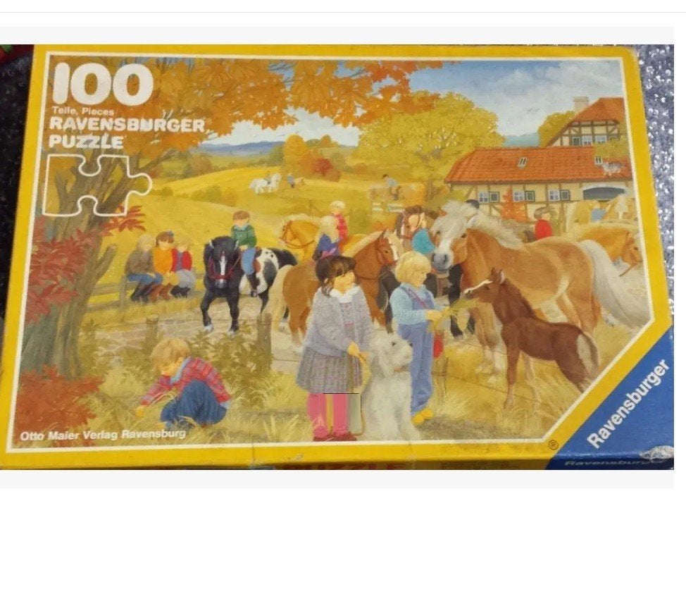 Legpuzzel Puzzels retro otto maier paarden en nog vintage, Ophalen of Verzenden, 500 t/m 1500 stukjes, Gebruikt