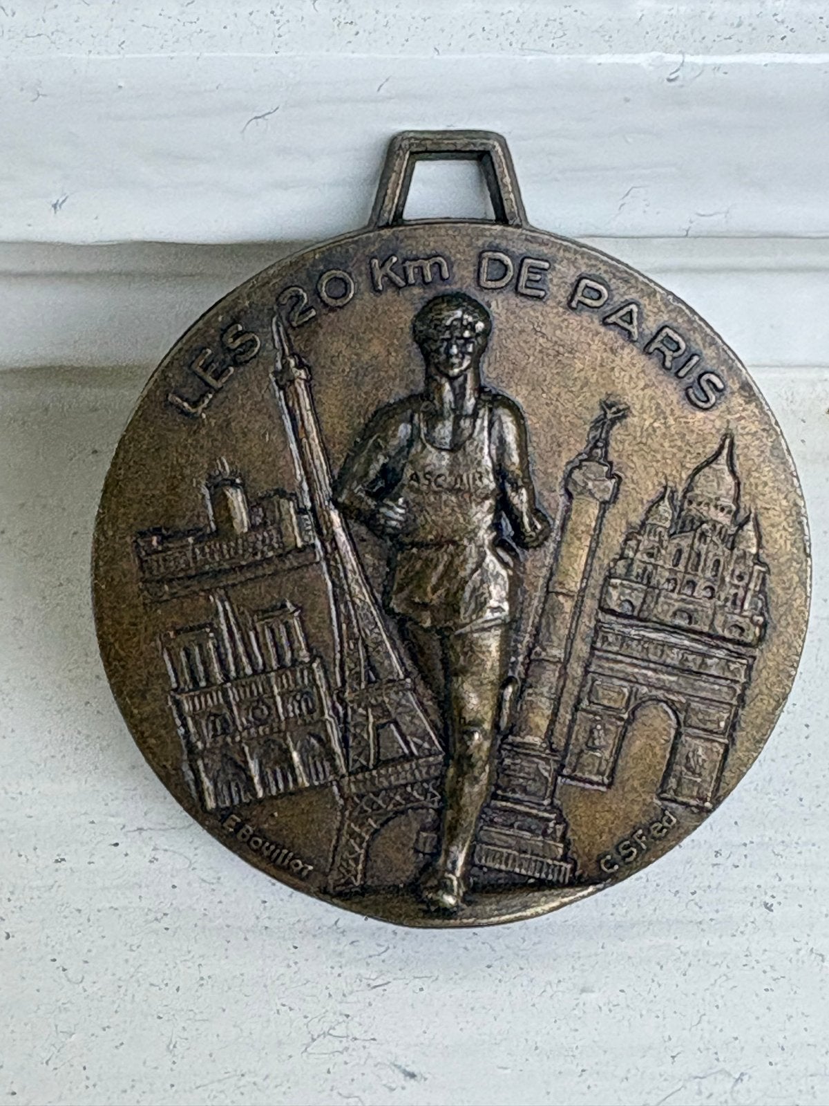 Medaille Les 20 Km de Paris 1992 - Hardloopmedaille, Ophalen of Verzenden, Brons, Buitenland
