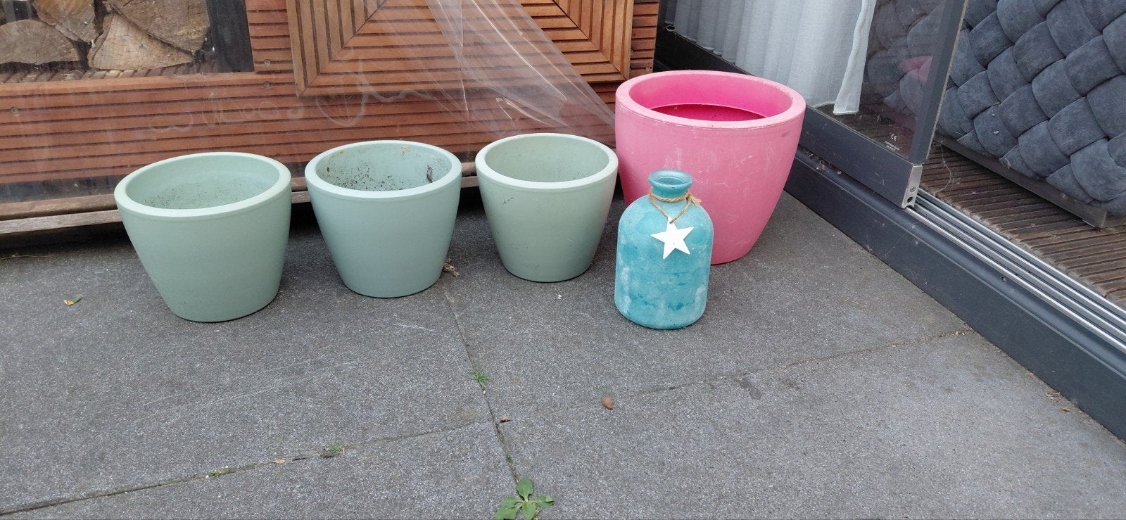 Planten potten en een vaas, Ophalen, Steen, Minder dan 30 cm, Rond