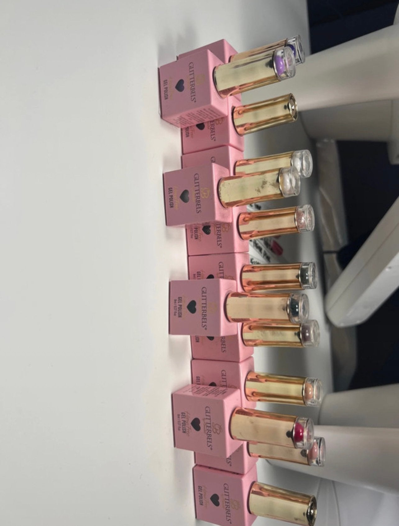 23 Glitterbels gellak, Ophalen of Verzenden, Zo goed als nieuw, Overige kleuren, Handen en Nagels