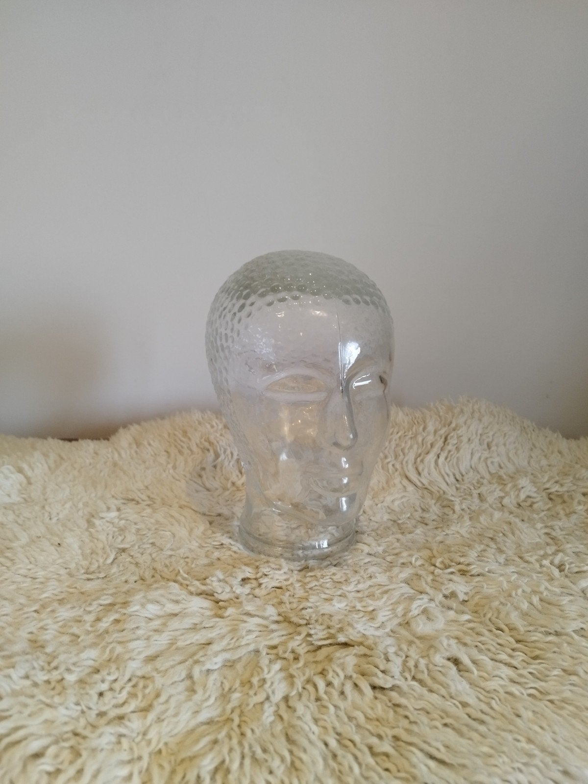 Glazen Hoofd Mannequin - Hoedenstandaard, Ophalen of Verzenden, Zo goed als nieuw, Modern, Wit