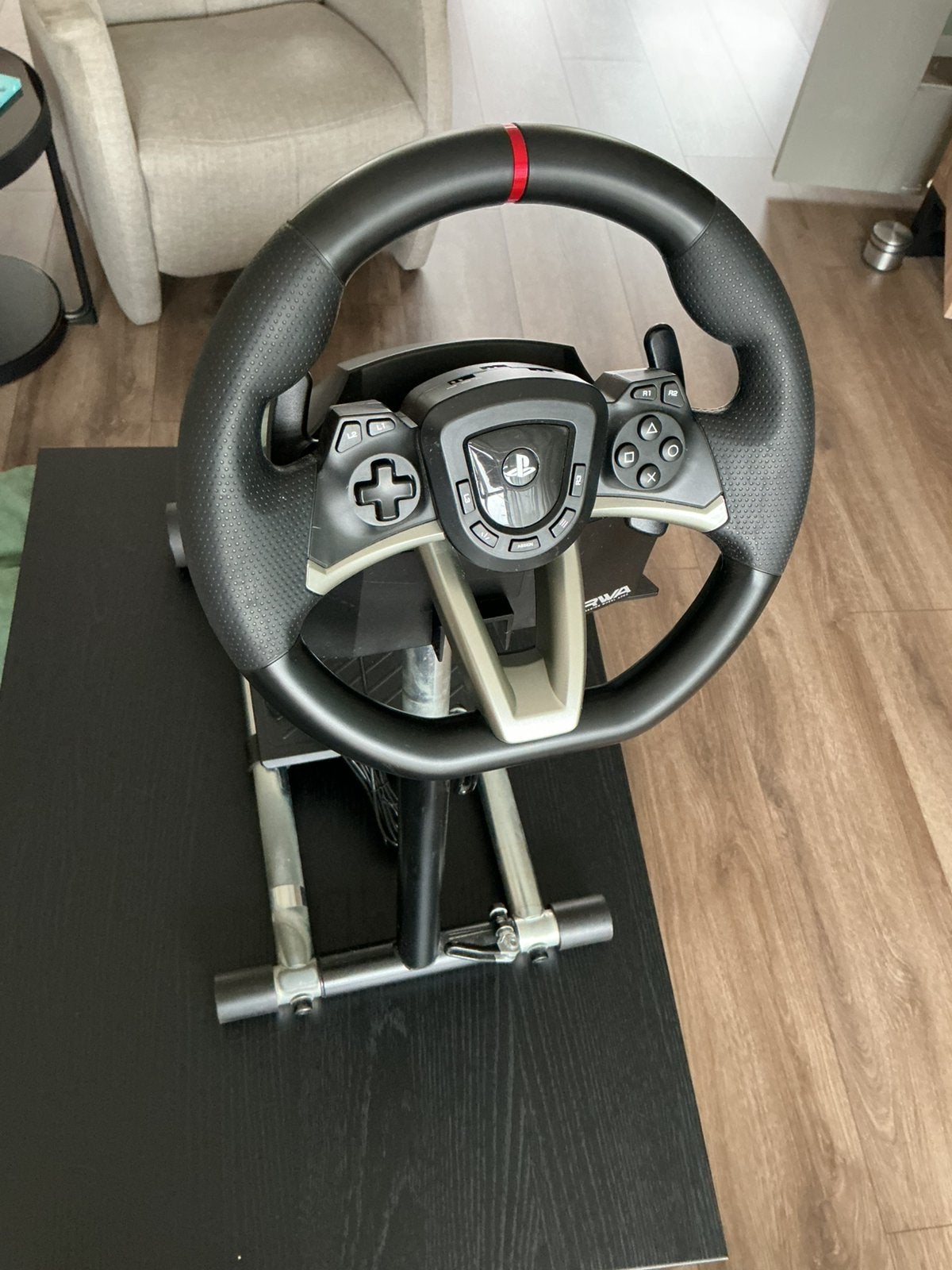 Verstelbaar racestuur PS4 en PS5, Spelcomputers en Games, Ophalen, Zo goed als nieuw, Stuur of Pedalen, PlayStation 4