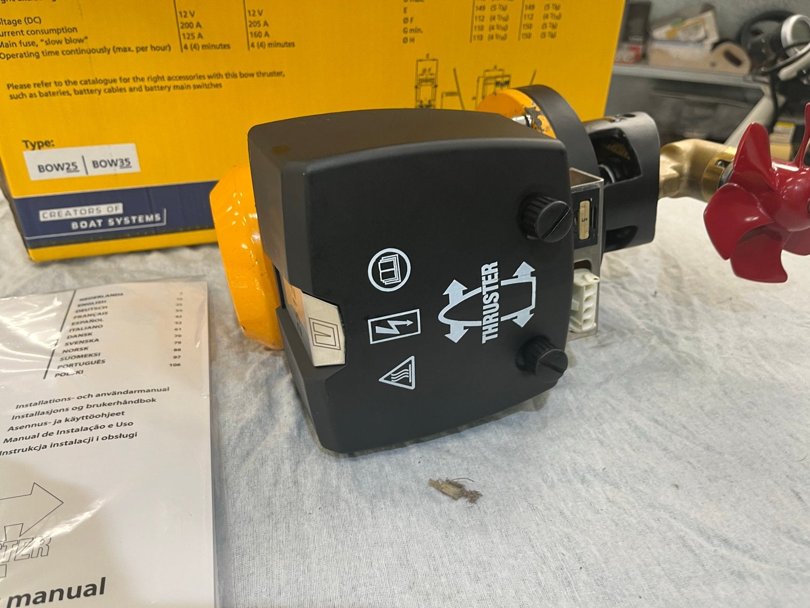 Vetus Boegschroef BOW2512E -  met accessoires, Ophalen, Gebruikt, Motor en Techniek
