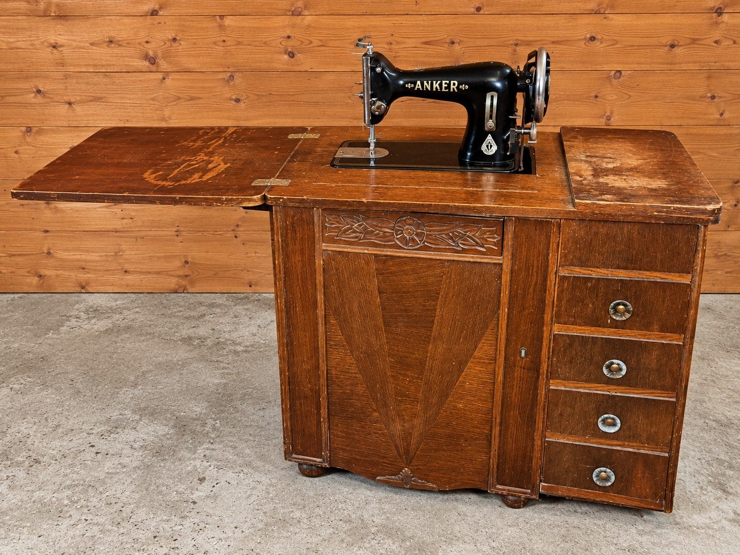 antieke Anker naaimachine kast, tafel, Ophalen