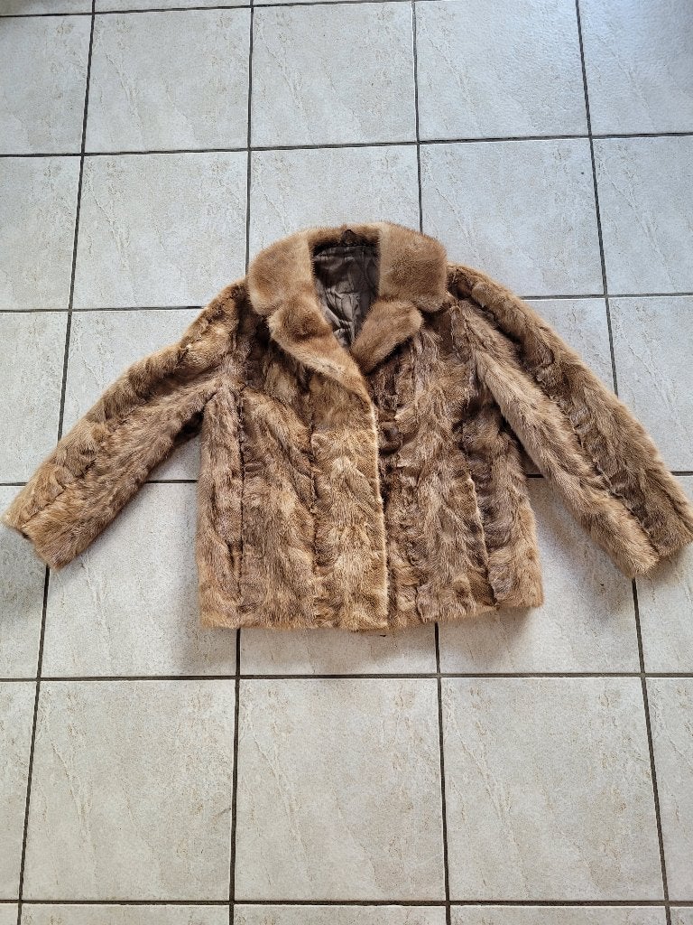 Kort mink nerts bontjasje, Kleding | Dames, Bruin, Ophalen, Maat 38/40 (M), Onbekend