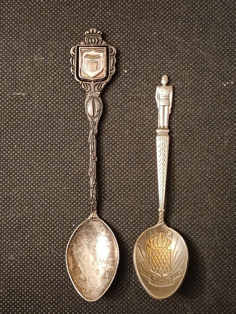 Set van 2 Vintage Monaco Lepeltjes, Verzamelen, Ophalen of Verzenden, Gebruikt