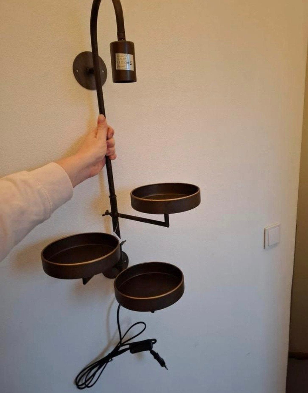 Wandlamp met tafeltjes, Ophalen of Verzenden, Nieuw, Metaal