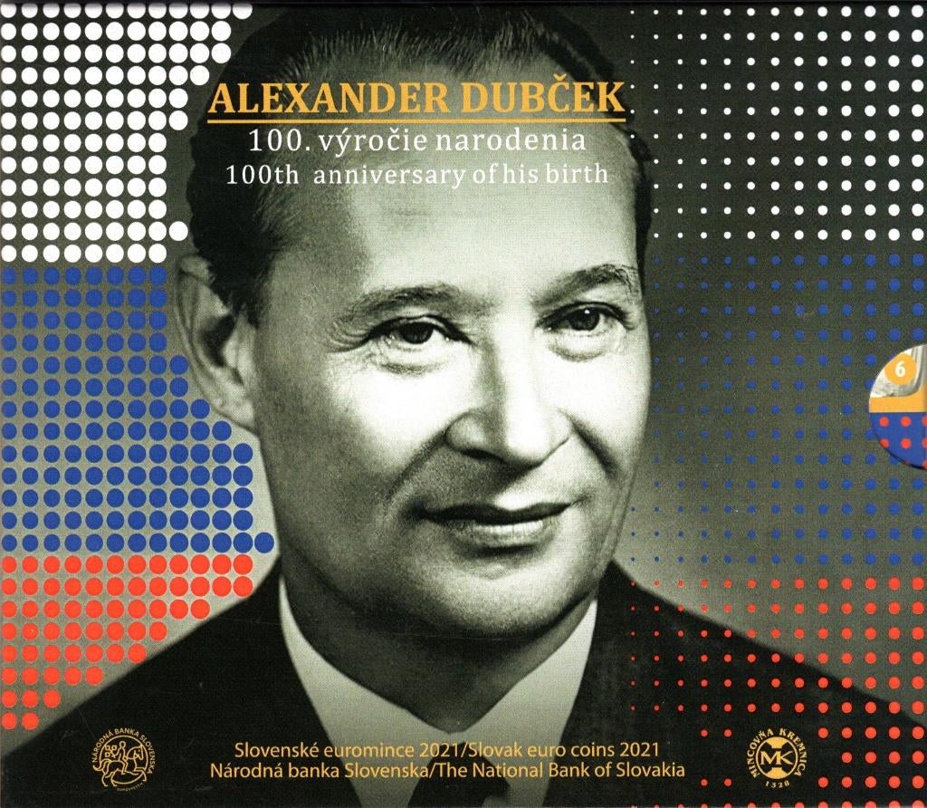 BU set Slowakije 2021 - 1 ct t/m 2x 2 euro - Blister Dubcek, Postzegels en Munten, Munten | Europa | Euromunten, Verzenden, Slowakije
