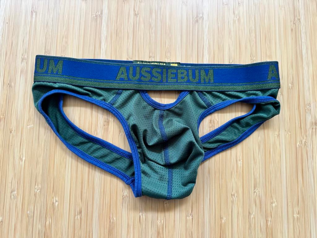 Aussiebum jockstrap groen/blauw - Maat M, Kleding | Heren, Ophalen of Verzenden, Groen, Overige typen