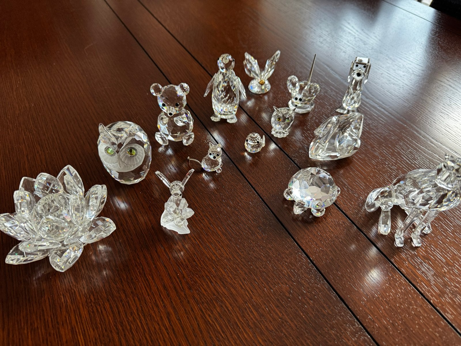 13 complete Swarovski beeldjes - diverse dieren en lotus, Verzamelen, Swarovski, Ophalen, Zo goed als nieuw, Figuurtje