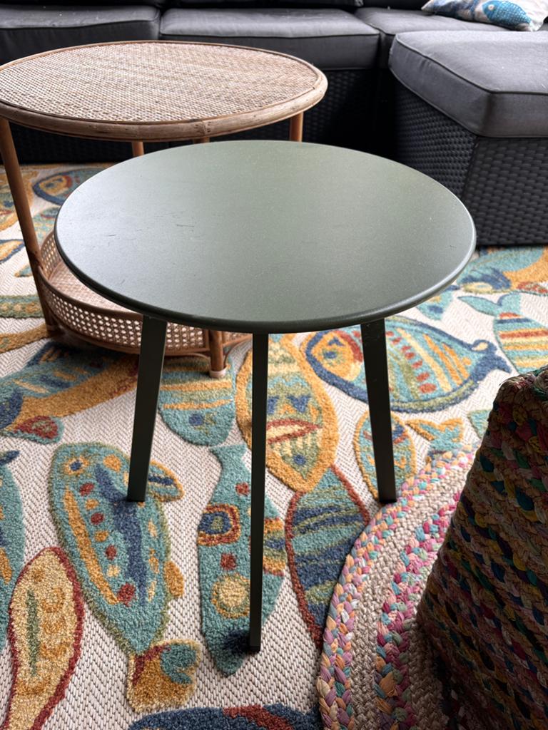 Intratuin latte bijzettafel staal groen, Huis en Inrichting, Tafels | Bijzettafels, Minder dan 55 cm, Metaal of Aluminium, Rond
